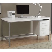 Стіл офісний білий на металевих ніжках МД26.3.150